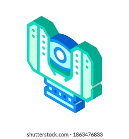 Laser Scanner Gerät isometrische Symbol Vektorgrafik. Laserscanner-Gerätezeichen. einzelne Symbolillustration