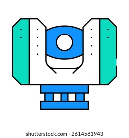 laser scanner device line icon vector. laser scanner device sign. isolated symbol illustration