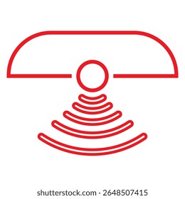 Laser sensor vector icon. Sensor icon 