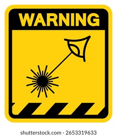 Laser Shoot Eye Hazard Warning Sign, Vector Illustration, Isolate On White Background Label.EPS10