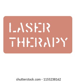 laser sign on white