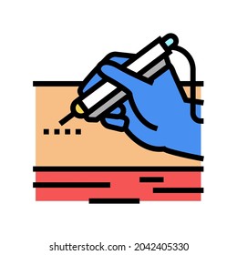 laser surgery device color icon vector. laser surgery device sign. isolated symbol illustration