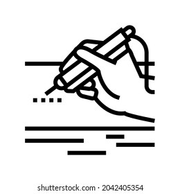 laser surgery device line icon vector. laser surgery device sign. isolated contour symbol black illustration