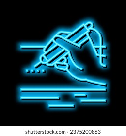laser surgery device neon light sign vector. laser surgery device illustration