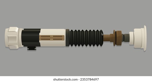 Laser sword hilt. Vector illustration EPS10.