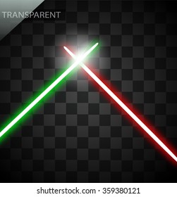 Laser swords crossed vector