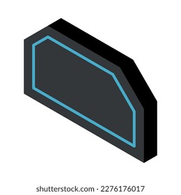 Laser tag game interior element isometric 3d vector illustration