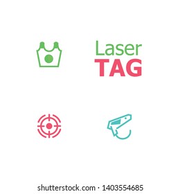 Laser Tag Icon Set Logo