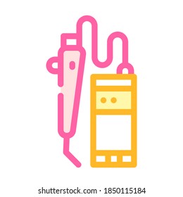 vector de icono de color de la terapia láser. signo de terapia láser. ilustración de símbolo aislado