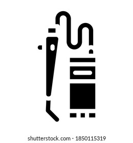vector de icono de glifo de terapia láser. signo de terapia láser. símbolo de contorno aislado ilustración negra