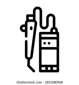 laser therapy line icon vector. laser therapy sign. isolated contour symbol black illustration