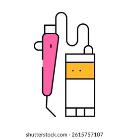 laser therapy line icon vector. laser therapy sign. isolated symbol illustration