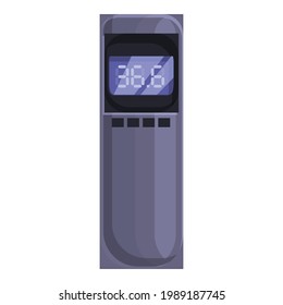 Icono conveniente del termómetro láser. Caricatura del termómetro láser icono vector conveniente para el diseño web aislado en fondo blanco
