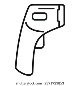 Laser thermometer device icon outline vector. Scan test care. Virus tool gauge