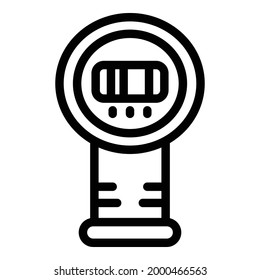 Icono de diagnóstico del termómetro láser. Esquema Icono de vector de diagnóstico del termómetro láser para diseño web aislado en fondo blanco