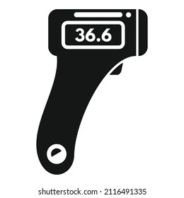 Icono de termómetro láser vector simple. Digital médico. Calor del escáner