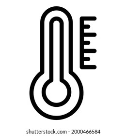 Laser thermometer temperature icon. Outline Laser thermometer temperature vector icon for web design isolated on white background