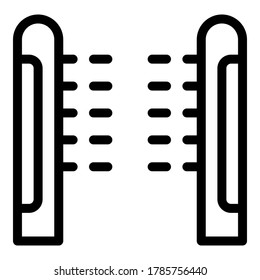 Laser turnstile icon. Outline laser turnstile vector icon for web design isolated on white background