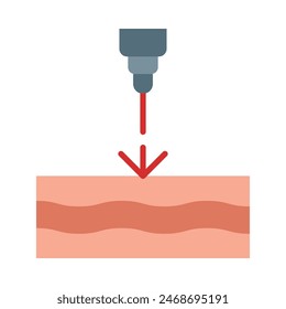 Laser Vector Flat Icon Design