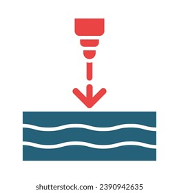Glifo Vector Láser Icono De Dos Colores Para Uso Personal Y Comercial.

