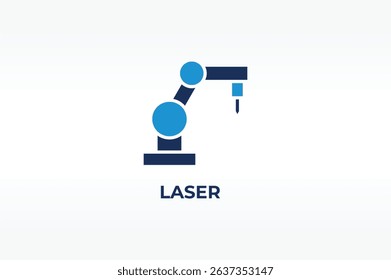 LASER vector, icon or logo sign isolated symbol illustration