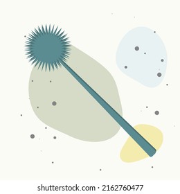 Laser vector icon on multicolored background. Layers grouped for easy editing illustration. For your design.