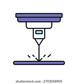 Icono de Vector láser ilustración de stock