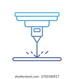 Icono de Vector láser ilustración de stock
