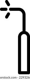 ilustración láser Vector en un fondo transparente. Símbolos de calidad superior. Iconos vectoriales de línea delgada para el diseño de conceptos y gráficos. 
