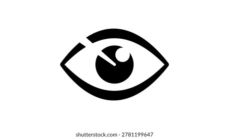 Laser Vision Correction, black isolated vector silhouette