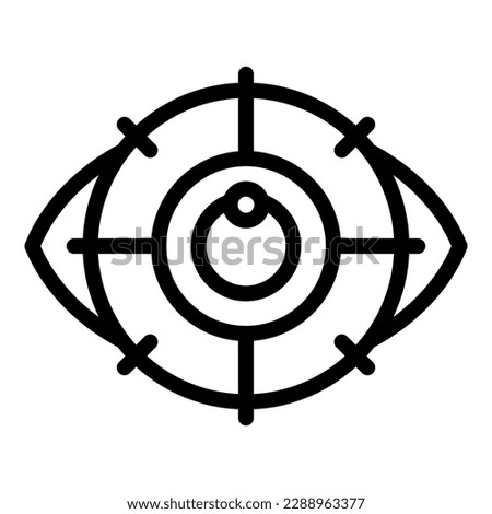 Laser vision correction icon outline vector. Eye glasses. Care check