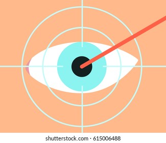 Laser vision correction. Medical concept. Vector illustration