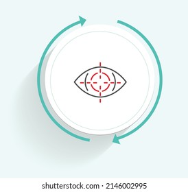laser vision correction procedure icon vector design