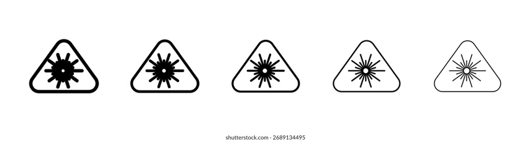 Icono de advertencia láser Arte vectorial Ilustración
