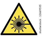 laser warning sign