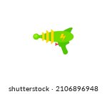 Laser water squirt gun vector isolated icon. Emoji illustration. Laser hand gun vector emoticon