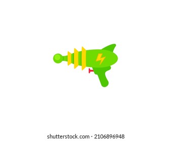 Laser water squirt gun vector isolated icon. Emoji illustration. Laser hand gun vector emoticon