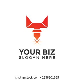 Laser Welding Fox Logo template