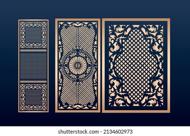 

Laser-cut ornamental panel templates set decorative , Decorative laser cut panels template with abstract texture.dxf geometric and floral laser cutting ,abstract cutting panels template , cnc