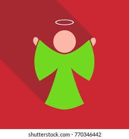 Laser-cut paper Christmas angel decoration vector design. Greeting Card for X-mas for wood carving, paper cutting and holiday decorations. Die cut Easter Angel.