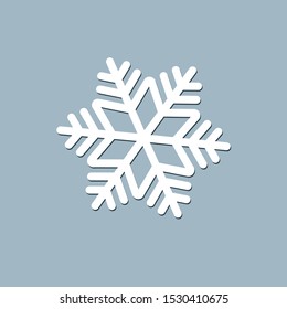 Lasercut toy snowflake Christmas theme Design element of a lasercut lace Christmas toy snowflake for laser cutting New Year greeting card holiday decoration Stencil for laser cutting Isolated Vector