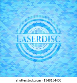 Laserdisc light blue mosaic emblem
