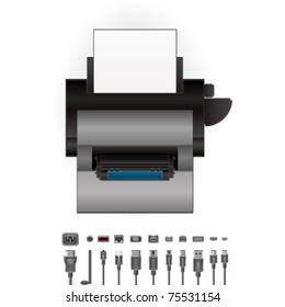 LaserJet Printer, Ports & Cables