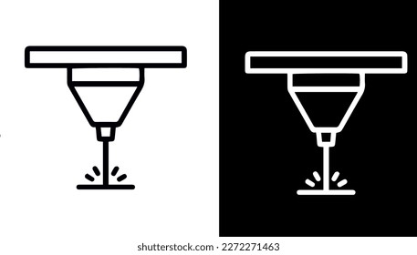 Lasers Icon vector design black and white