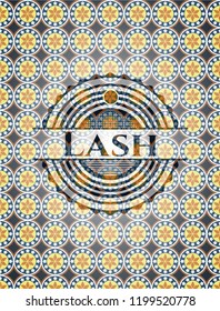 Lash arabesque style badge. arabic decoration.
