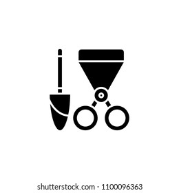 Lash care kit black icon concept. Lash care kit flat  vector symbol, sign, illustration.