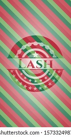 Lash christmas style badge. Vector Illustration. Detailed.
