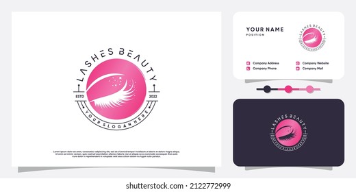 Diseño de logotipo de cenizas para la belleza con elemento creativo Vector Premium