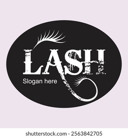 Lash logo desingn simple concept Premium Vector