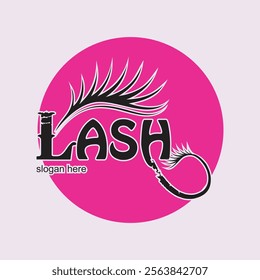 Lash logo desingn simple concept Premium Vector